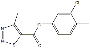 N5-(3-chloro-4-methylphenyl)-4-methyl-1,2,3-thiadiazole-5-carboxamide 구조식 이미지