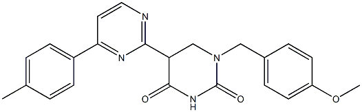 1-(4-methoxybenzyl)-5-[4-(4-methylphenyl)-2-pyrimidinyl]dihydro-2,4(1H,3H)-pyrimidinedione Structure