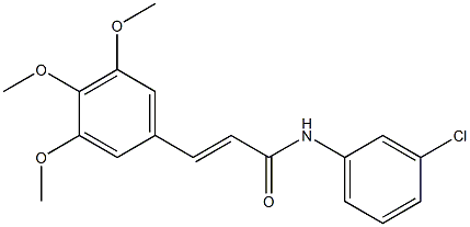 N1-(3-chlorophenyl)-3-(3,4,5-trimethoxyphenyl)acrylamide Structure