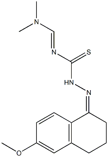 N1-[(dimethylamino)methylidene]-2-(6-methoxy-1,2,3,4-tetrahydronaphthalen-1-yliden)hydrazine-1-carbothioamide 구조식 이미지