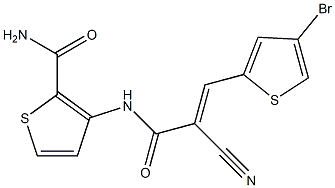 3-{[3-(4-bromo-2-thienyl)-2-cyanoacryloyl]amino}thiophene-2-carboxamide Structure