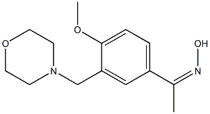 1-[4-methoxy-3-(morpholinomethyl)phenyl]ethan-1-one oxime 구조식 이미지