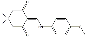 5,5-dimethyl-2-{[4-(methylsulfanyl)anilino]methylene}-1,3-cyclohexanedione Structure