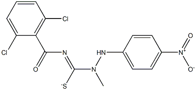 1-methyl N1-(2,6-dichlorobenzoyl)-2-(4-nitrophenyl)hydrazine-1-carboximidothioate 구조식 이미지