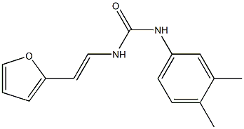 N-(3,4-dimethylphenyl)-N'-[2-(2-furyl)vinyl]urea Structure