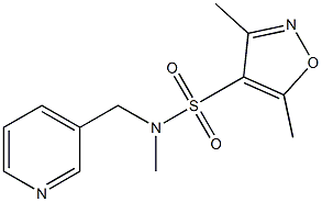 N,3,5-trimethyl-N-(3-pyridinylmethyl)-4-isoxazolesulfonamide 구조식 이미지