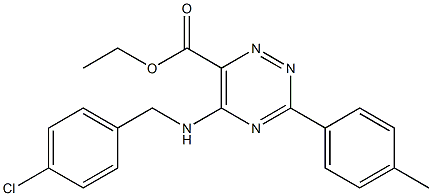 ethyl 5-[(4-chlorobenzyl)amino]-3-(4-methylphenyl)-1,2,4-triazine-6-carboxylate 구조식 이미지