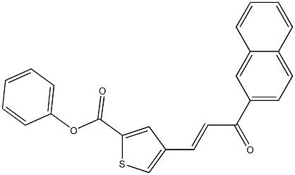 4-[(E)-3-(2-naphthyl)-3-oxo-1-propenyl]phenyl 2-thiophenecarboxylate Structure