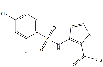 3-{[(2,4-dichloro-5-methylphenyl)sulfonyl]amino}thiophene-2-carboxamide 구조식 이미지