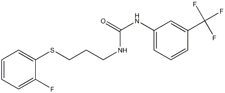 N-{3-[(2-fluorophenyl)thio]propyl}-N'-[3-(trifluoromethyl)phenyl]urea Structure