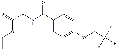 ethyl 2-{[4-(2,2,2-trifluoroethoxy)benzoyl]amino}acetate Structure