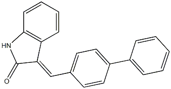 3-([1,1'-biphenyl]-4-ylmethylene)-1,3-dihydro-2H-indol-2-one Structure
