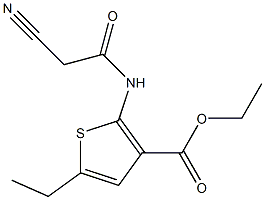 ethyl 2-[(2-cyanoacetyl)amino]-5-ethylthiophene-3-carboxylate 구조식 이미지