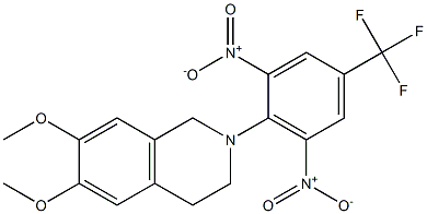 2-[2,6-dinitro-4-(trifluoromethyl)phenyl]-6,7-dimethoxy-1,2,3,4-tetrahydroisoquinoline Structure