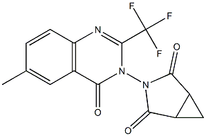 3-[6-methyl-4-oxo-2-(trifluoromethyl)-3(4H)-quinazolinyl]-3-azabicyclo[3.1.0]hexane-2,4-dione 구조식 이미지