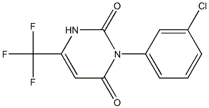 3-(3-chlorophenyl)-6-(trifluoromethyl)-2,4(1H,3H)-pyrimidinedione Structure