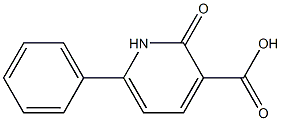 2-oxo-6-phenyl-1,2-dihydro-3-pyridinecarboxylic acid 구조식 이미지