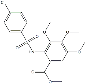 methyl 2-{[(4-chlorophenyl)sulfonyl]amino}-3,4,5-trimethoxybenzoate 구조식 이미지