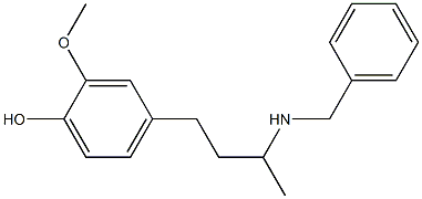 4-[3-(benzylamino)butyl]-2-methoxyphenol 구조식 이미지