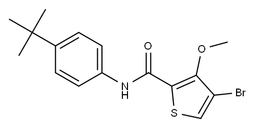 N2-[4-(tert-butyl)phenyl]-4-bromo-3-methoxythiophene-2-carboxamide Structure
