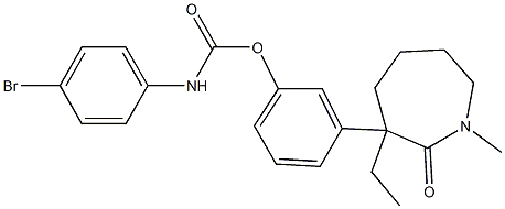 3-(3-ethyl-1-methyl-2-oxoazepan-3-yl)phenyl N-(4-bromophenyl)carbamate 구조식 이미지