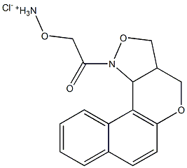 1-[2-(ammoniooxy)acetyl]-1,3a,4,11c-tetrahydro-3H-benzo[5,6]chromeno[4,3-c]isoxazole chloride Structure