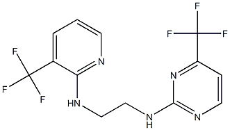 N1-[3-(trifluoromethyl)-2-pyridyl]-N2-[4-(trifluoromethyl)pyrimidin-2-yl]ethane-1,2-diamine Structure