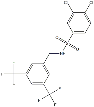 N1-[3,5-di(trifluoromethyl)benzyl]-3,4-dichlorobenzene-1-sulfonamide 구조식 이미지