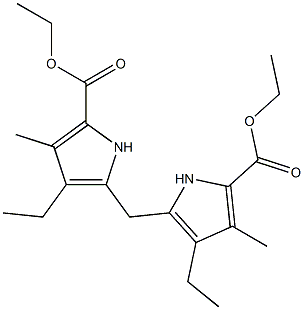 ethyl 5-{[5-(ethoxycarbonyl)-3-ethyl-4-methyl-1H-pyrrol-2-yl]methyl}-4-ethyl-3-methyl-1H-pyrrole-2-carboxylate Structure