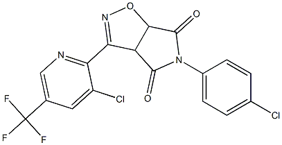 5-(4-chlorophenyl)-3-[3-chloro-5-(trifluoromethyl)-2-pyridinyl]-3aH-pyrrolo[3,4-d]isoxazole-4,6(5H,6aH)-dione 구조식 이미지