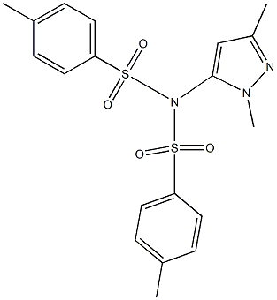 N-(1,3-dimethyl-1H-pyrazol-5-yl)-4-methyl-N-[(4-methylphenyl)sulfonyl]benzenesulfonamide 구조식 이미지