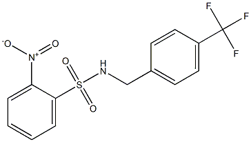 2-nitro-N-[4-(trifluoromethyl)benzyl]benzenesulfonamide 구조식 이미지