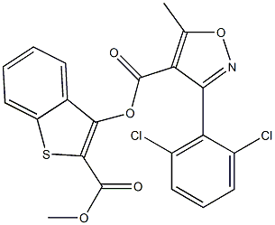 2-(methoxycarbonyl)benzo[b]thiophen-3-yl 3-(2,6-dichlorophenyl)-5-methylisoxazole-4-carboxylate 구조식 이미지