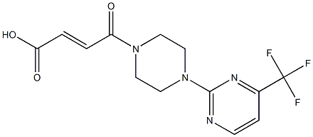 4-oxo-4-{4-[4-(trifluoromethyl)pyrimidin-2-yl]piperazino}but-2-enoic acid 구조식 이미지