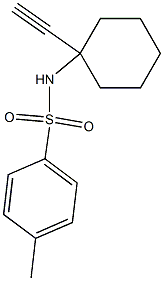 N-(1-ethynylcyclohexyl)-4-methylbenzenesulfonamide 구조식 이미지