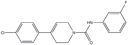 4-(4-chlorophenyl)-N-(3-fluorophenyl)-3,6-dihydro-1(2H)-pyridinecarboxamide Structure