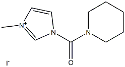 3-methyl-1-(piperidin-1-ylcarbonyl)-1H-imidazol-3-ium iodide Structure