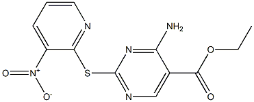 ethyl 4-amino-2-[(3-nitro-2-pyridinyl)sulfanyl]-5-pyrimidinecarboxylate Structure