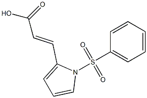 (E)-3-(1-(phenylsulfonyl)-1H-pyrrol-2-yl)acrylic acid Structure