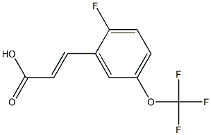 (E)-3-(2-fluoro-5-(trifluoromethoxy)phenyl)acrylic acid Structure