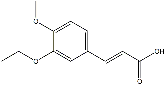 (E)-3-(3-ethoxy-4-methoxyphenyl)acrylic acid 구조식 이미지