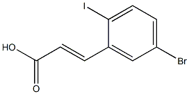 (E)-3-(5-bromo-2-iodophenyl)acrylic acid 구조식 이미지