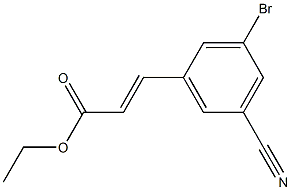 (E)-ethyl 3-(3-bromo-5-cyanophenyl)acrylate Structure
