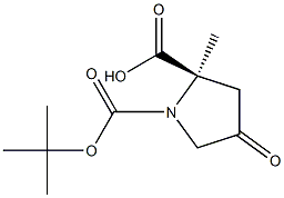 (R)-1-tert-butyl 2-methyl 4-oxopyrrolidine-1,2-dicarboxylate Structure