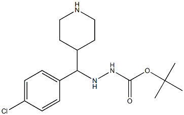 1-((4-chlorophenyl)(piperidin-4-yl)methyl)-2-tBoc-hydrazine 구조식 이미지