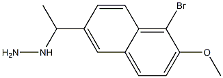 1-(1-(1-bromo-2-methoxynaphthalen-6-yl)ethyl)hydrazine Structure