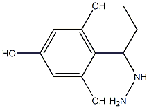 1-(1-(2,4,6-trihydroxyphenyl)propyl)hydrazine 구조식 이미지