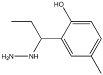 1-(1-(2-hydroxy-5-methylphenyl)propyl)hydrazine Structure