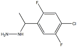 1-(1-(4-chloro-2,5-difluorophenyl)ethyl)hydrazine 구조식 이미지