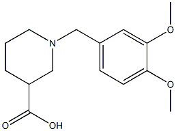 1-(3,4-dimethoxybenzyl)piperidine-3-carboxylic acid Structure